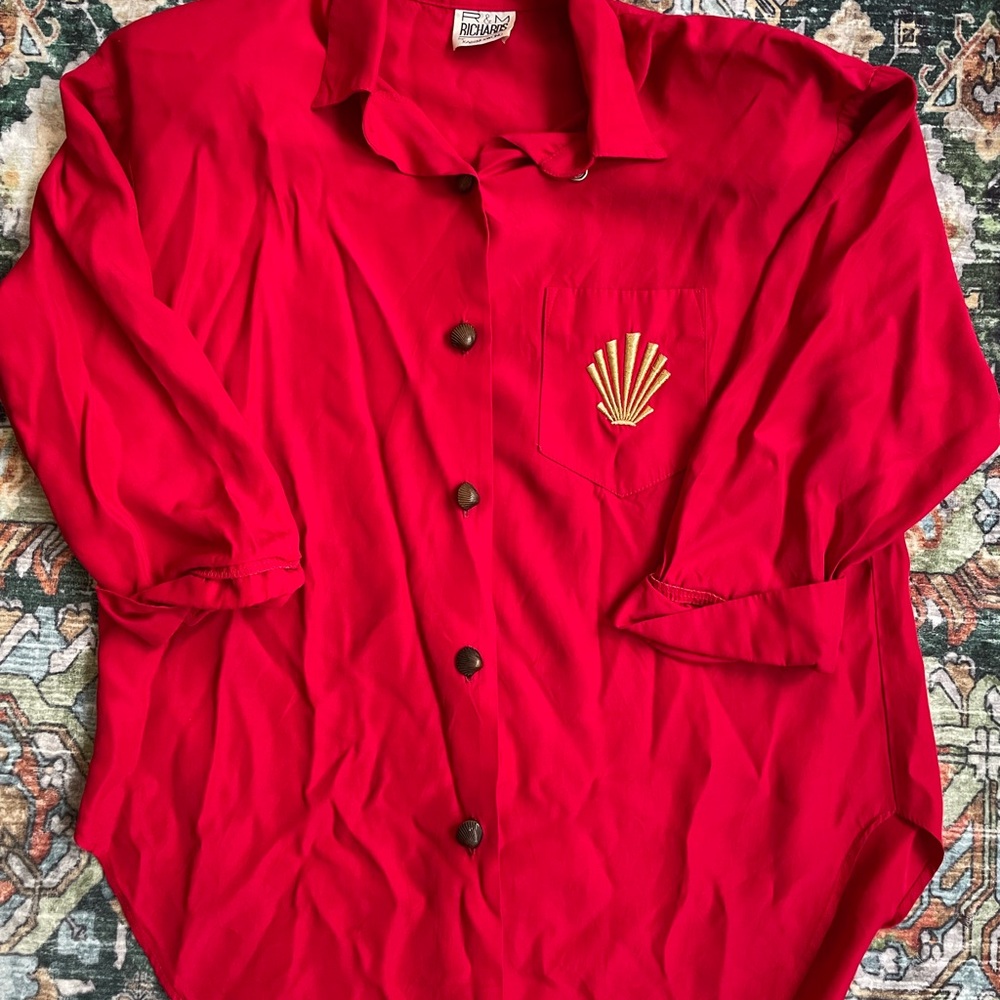 R&M Richards Red Button Up